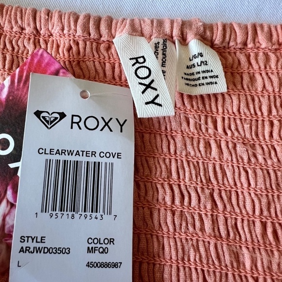 NWT - Roxy Clearwater Cove gauzy ruched bow bodice dress - Picture 8 of 12